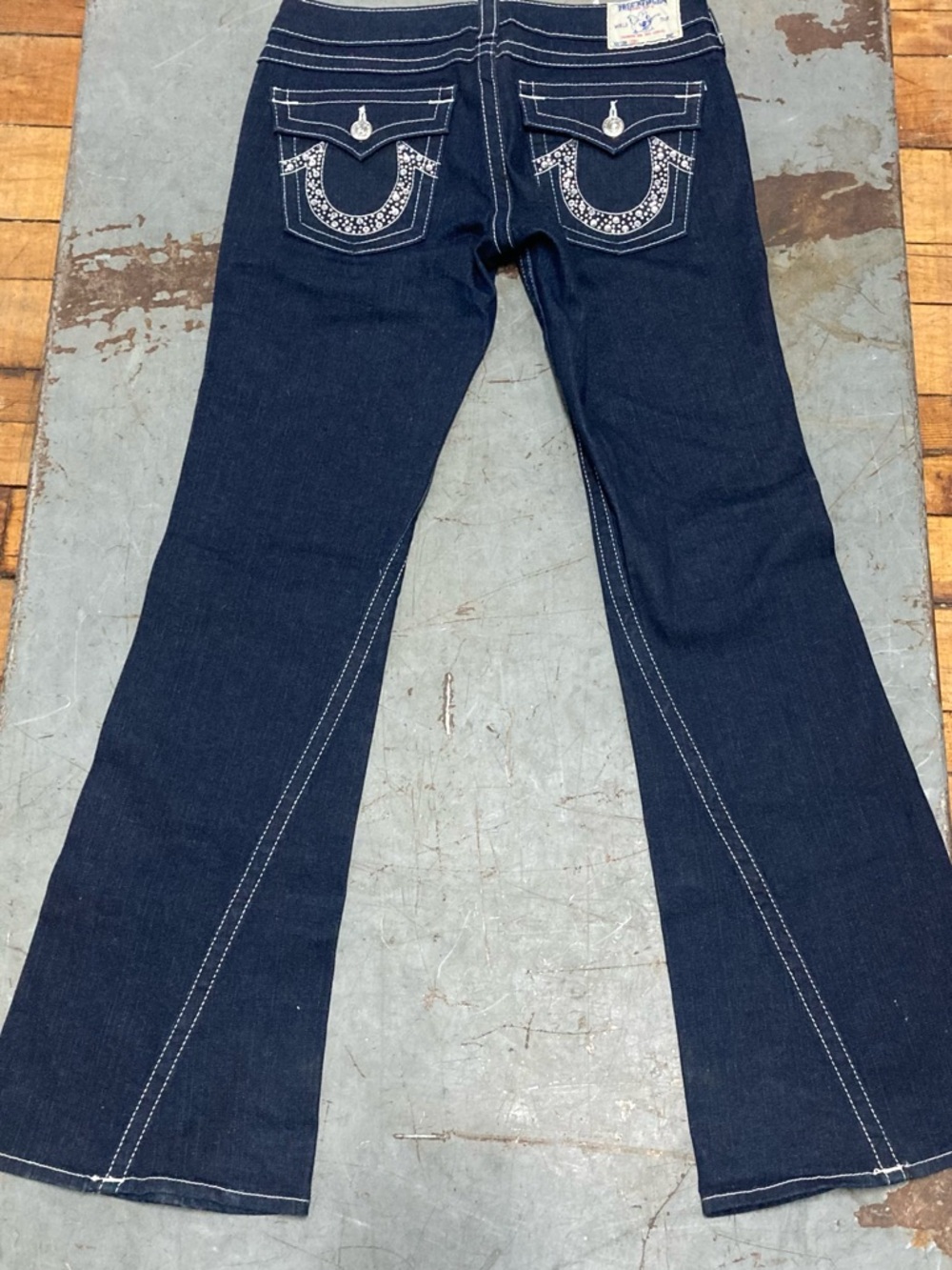 True Religion Twisted stitch flare denim